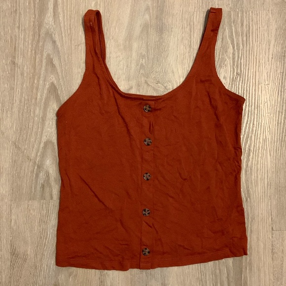 DYNAMITE - Copper colour button tank top - Picture 1 of 4
